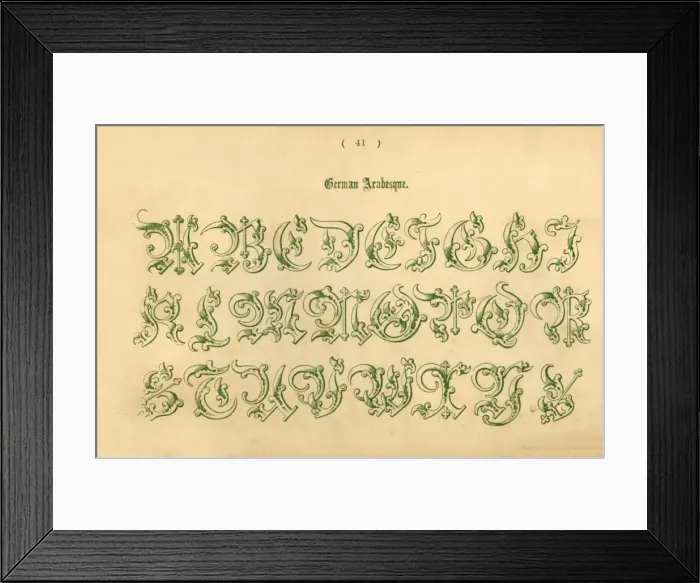 Framed Print : German Arabesque, 1862 Framed Print : German Arabesque, 1862