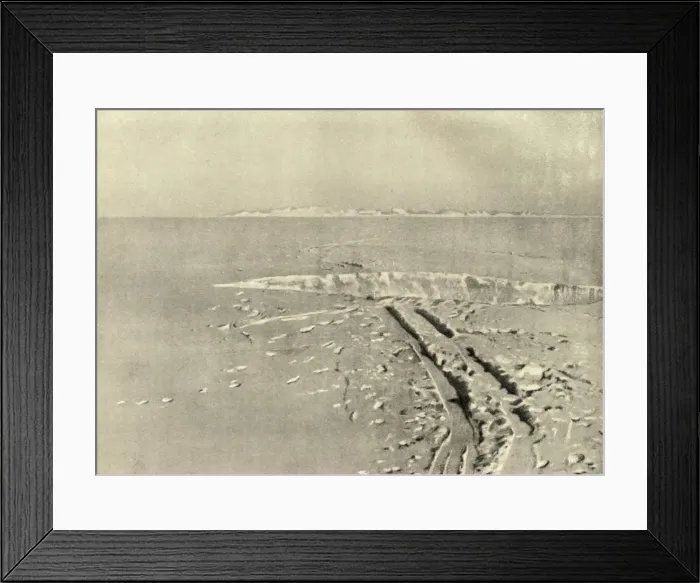 Framed Print : A Typical Crevasse on Level Surface, c1908, (1909) Framed Print : A Typical Crevasse on Level Surface, c1908, (1909)