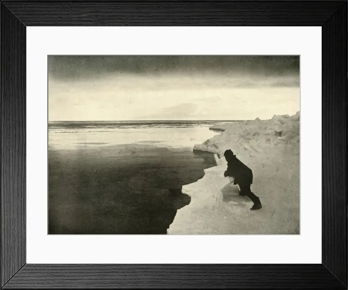 Framed Print : Watching for Seals at the Ice-Edge, c1908, (1909) Framed Print : Watching for Seals at the Ice-Edge, c1908, (1909)