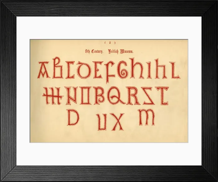Framed Print : 8th Century. British Museum, 1862 Framed Print : 8th Century. British Museum, 1862