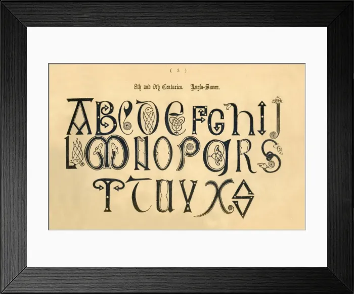 Framed Print : 8th and 9th Centuries. Anglo-Saxon, 1862