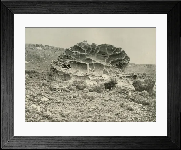 Framed Print : A Weathered Kenyte Boulder Near the Winter Quarters, c1908, (1909) Framed Print : A Weathered Kenyte Boulder Near the Winter Quarters, c1908, (1909)
