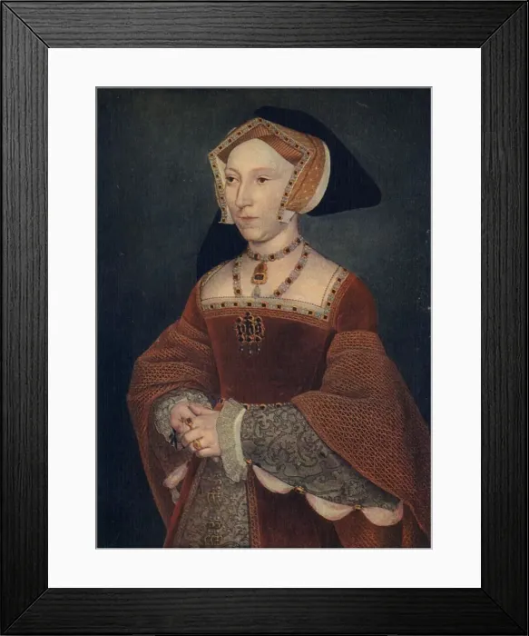 Framed Print : Jane Seymour, 1536-1537, (1909). Artist: Hans Holbein the Younger Framed Print : Jane Seymour, 1536-1537, (1909). Artist: Hans Holbein the Younger