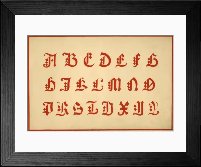 Framed Print : Alphabet, letters A-Z, upper case Framed Print : Alphabet, letters A-Z, upper case