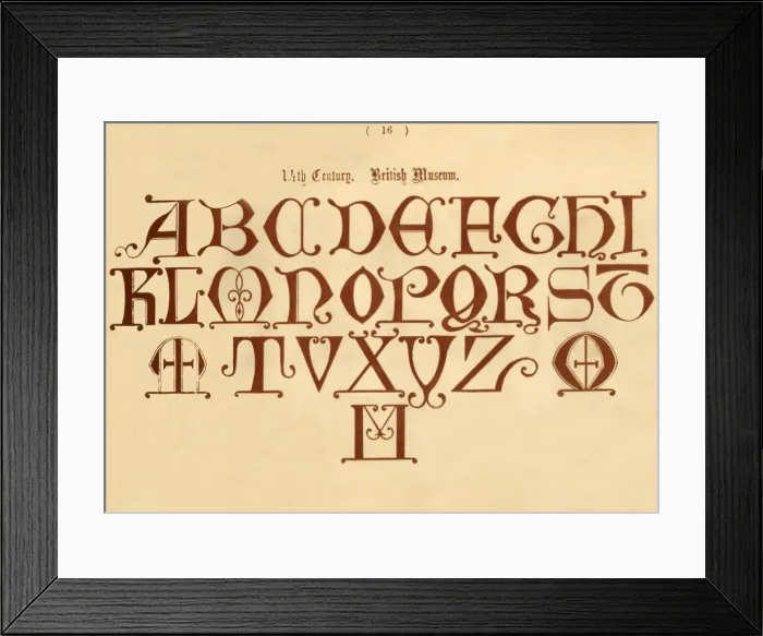 Framed Print : 14th Century. British Museum, 1862