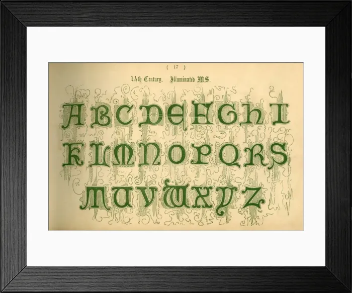 Framed Print : 14th Century. Illuminated MS. 1862 Framed Print : 14th Century. Illuminated MS. 1862