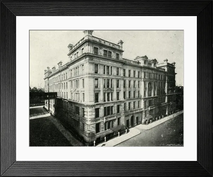Framed Print : General Post Office - New North Building, (c1897). Artist: E&S Woodbury Framed Print : General Post Office - New North Building, (c1897). Artist: E&S Woodbury