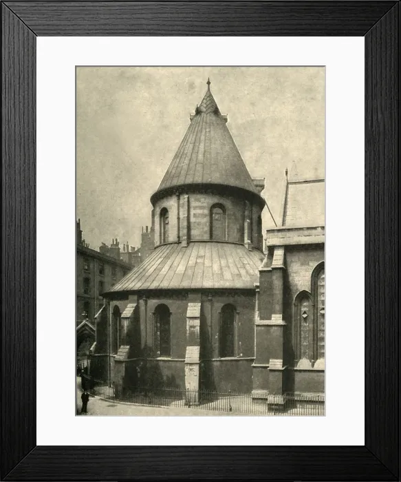 Framed Print : The Temple Church, 1908 Framed Print : The Temple Church, 1908
