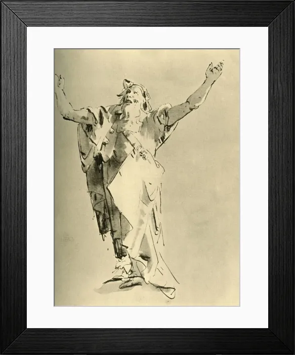 Framed Print : Prophet with Arms raised, mid 18th century, (1928). Artist: Giovanni Battista Tiepolo Framed Print : Prophet with Arms raised, mid 18th century, (1928). Artist: Giovanni Battista Tiepolo