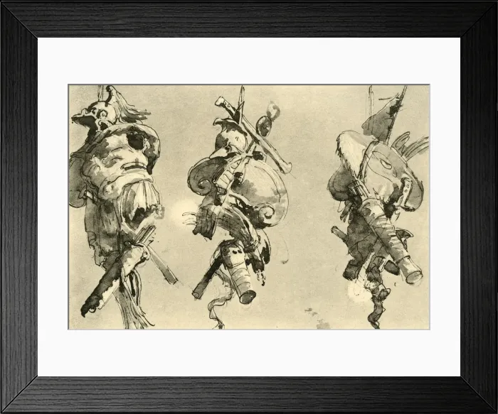 Framed Print : Three Trophies, mid 18th century, (1928). Artist: Giovanni Battista Tiepolo Framed Print : Three Trophies, mid 18th century, (1928). Artist: Giovanni Battista Tiepolo