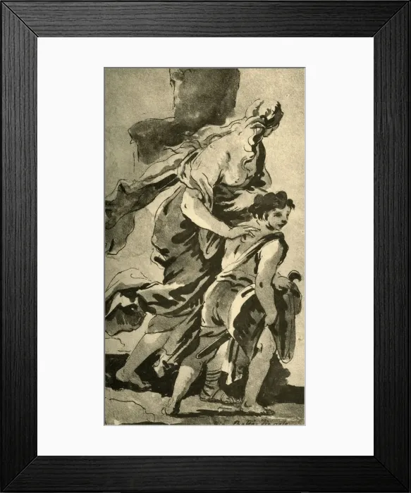 Framed Print : Hagar and Ishmael, mid 18th century, (1928). Artist: Giovanni Battista Tiepolo Framed Print : Hagar and Ishmael, mid 18th century, (1928). Artist: Giovanni Battista Tiepolo