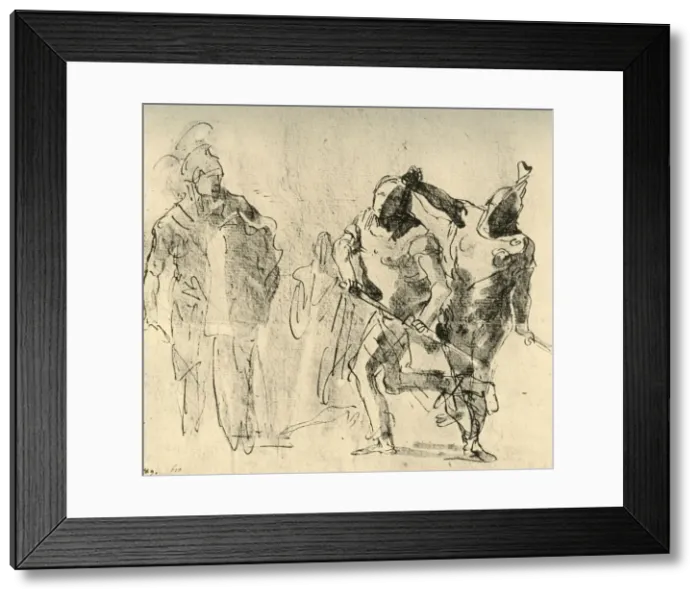 Framed Print : Minerva checks the Wrath of Achilles, c1757, (1928). Artist: Giovanni Battista Tiepolo Framed Print : Minerva checks the Wrath of Achilles, c1757, (1928). Artist: Giovanni Battista Tiepolo