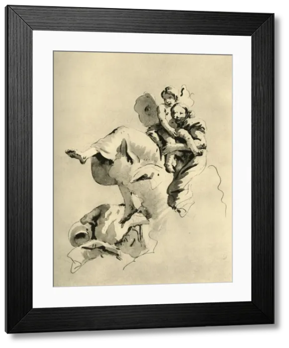 Framed Print : Venus and Cupid, mid 18th century, (1928). Artist: Giovanni Battista Tiepolo Framed Print : Venus and Cupid, mid 18th century, (1928). Artist: Giovanni Battista Tiepolo