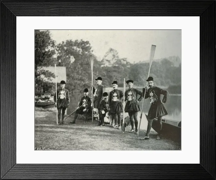 Framed Print : Her Majestys Watermen, (c1897). Artist: E&S Woodbury Framed Print : Her Majestys Watermen, (c1897). Artist: E&S Woodbury