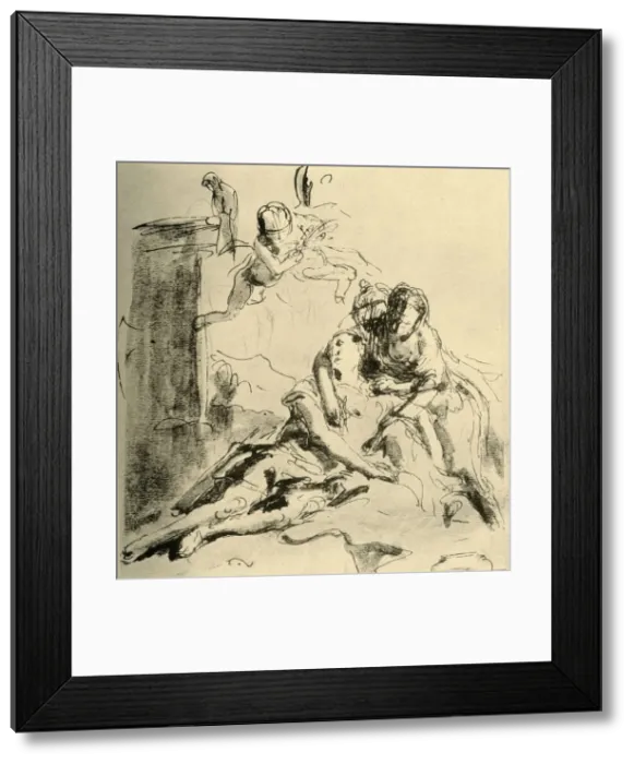 Framed Print : Angelica tends the Wounds of Medor, c1757, (1928). Artist: Giovanni Battista Tiepolo Framed Print : Angelica tends the Wounds of Medor, c1757, (1928). Artist: Giovanni Battista Tiepolo