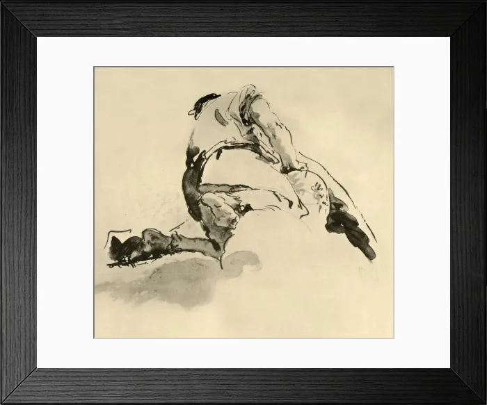 Framed Print : Kneeling Figure seen from behind, mid 18th century, (1928). Artist: Giovanni Battista Tiepolo Framed Print : Kneeling Figure seen from behind, mid 18th century, (1928). Artist: Giovanni Battista Tiepolo