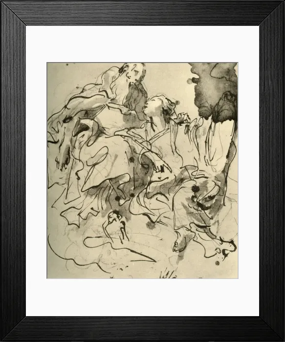 Framed Print : Old Man and Young Woman, 1761, (1928). Artist: Giovanni Battista Tiepolo Framed Print : Old Man and Young Woman, 1761, (1928). Artist: Giovanni Battista Tiepolo