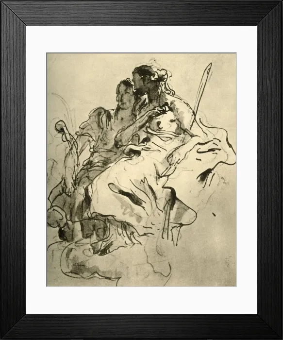 Framed Print : Two Young Women, mid 18th century, (1928). Artist: Giovanni Battista Tiepolo Framed Print : Two Young Women, mid 18th century, (1928). Artist: Giovanni Battista Tiepolo