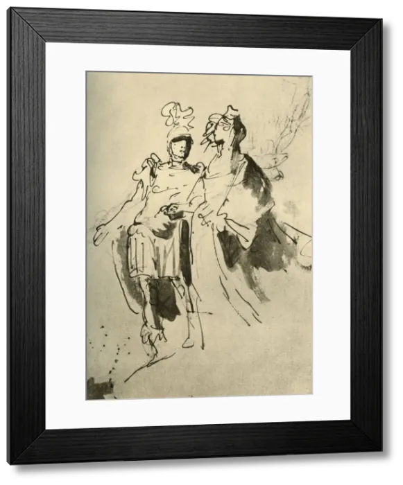 Framed Print : A Soldier and a Woman, early-mid 18th century, (1928). Artist: Giovanni Battista Tiepolo Framed Print : A Soldier and a Woman, early-mid 18th century, (1928). Artist: Giovanni Battista Tiepolo