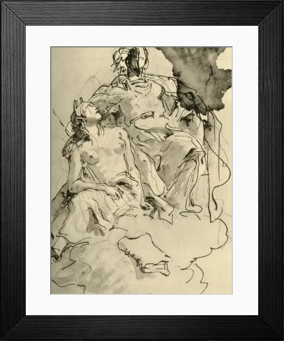 Framed Print : Two Women, mid 18th century, (1928). Artist: Giovanni Battista Tiepolo Framed Print : Two Women, mid 18th century, (1928). Artist: Giovanni Battista Tiepolo