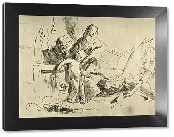 Holy Family and Angels, mid 18th century, (1928). Artist: Giovanni Battista Tiepolo