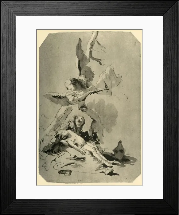 Framed Print : Hagar and Ishmael, 1735, (1928). Artist: Giovanni Battista Tiepolo Framed Print : Hagar and Ishmael, 1735, (1928). Artist: Giovanni Battista Tiepolo
