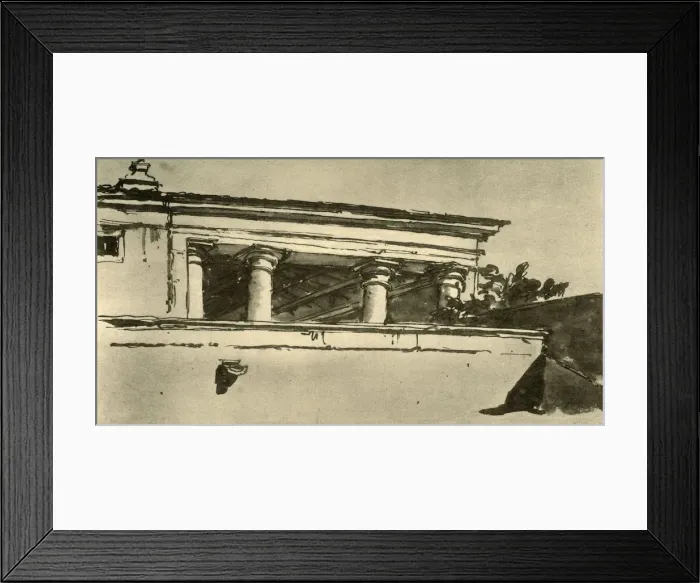 Framed Print : Pillar Hall of a Villa, 1757, (1928). Artist: Giovanni Battista Tiepolo Framed Print : Pillar Hall of a Villa, 1757, (1928). Artist: Giovanni Battista Tiepolo