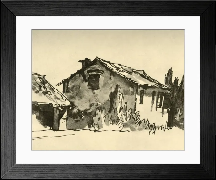 Framed Print : Country House, mid 18th century, (1928). Artist: Giovanni Battista Tiepolo Framed Print : Country House, mid 18th century, (1928). Artist: Giovanni Battista Tiepolo