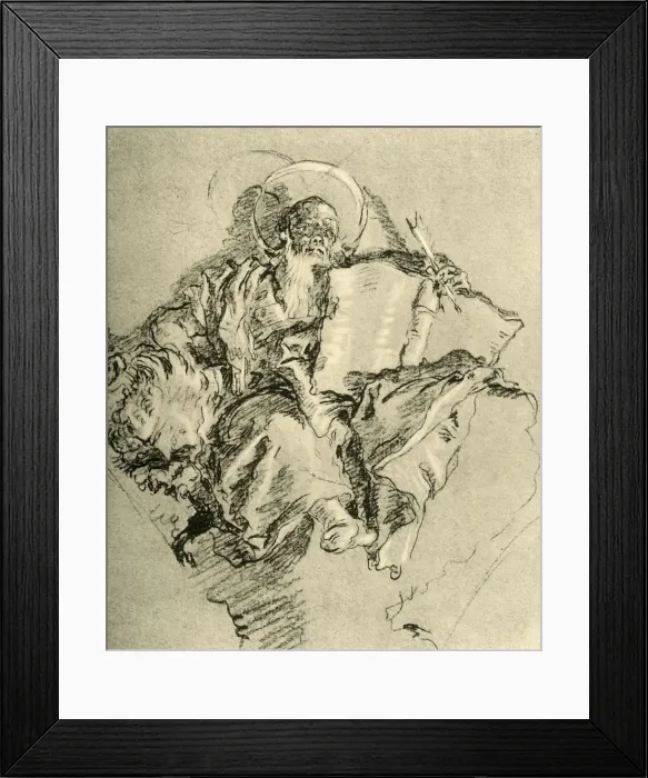 Framed Print : St. Mark, 1743, (1928). Artists: Giovanni Battista Tiepolo, Giovanni Domenico Tiepolo Framed Print : St. Mark, 1743, (1928). Artists: Giovanni Battista Tiepolo, Giovanni Domenico Tiepolo