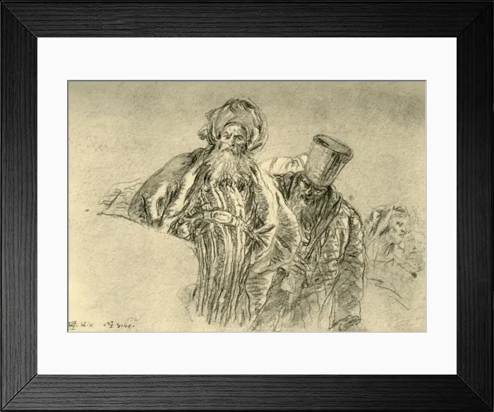 Framed Print : Two Oriental Merchants, 1753, (1928) Framed Print : Two Oriental Merchants, 1753, (1928)