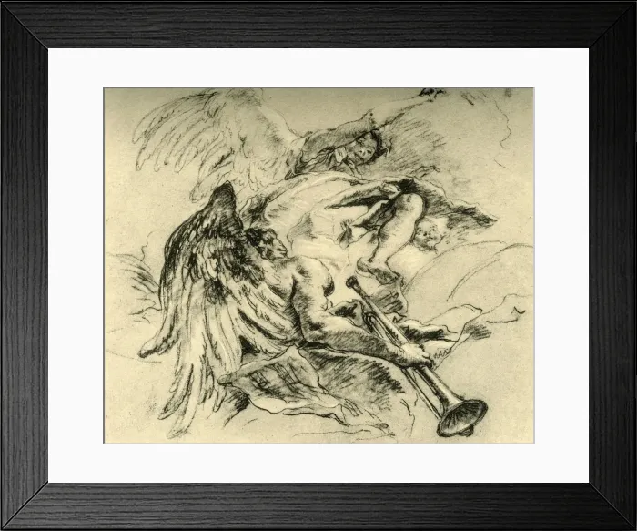 Framed Print : Group of Angels, c1754, (1928). Artist: Giovanni Battista Tiepolo Framed Print : Group of Angels, c1754, (1928). Artist: Giovanni Battista Tiepolo