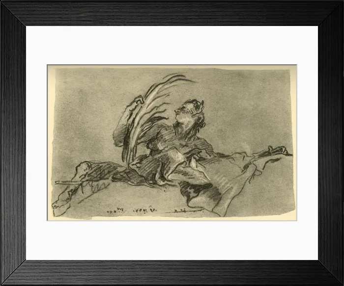 Framed Print : Female Faun, c1761, (1928). Artist: Giovanni Battista Tiepolo