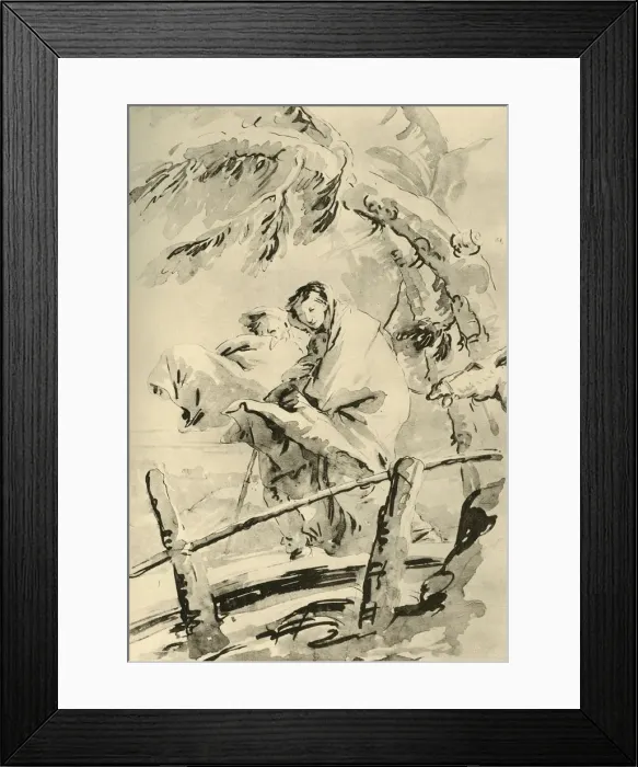 Framed Print : Flight into Egypt, before 1752, (1928). Artist: Giovanni Battista Tiepolo Framed Print : Flight into Egypt, before 1752, (1928). Artist: Giovanni Battista Tiepolo