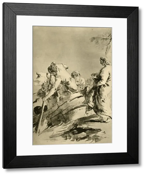 Framed Print : The Call to Peter, mid 18th century, (1928). Artist: Giovanni Battista Tiepolo Framed Print : The Call to Peter, mid 18th century, (1928). Artist: Giovanni Battista Tiepolo