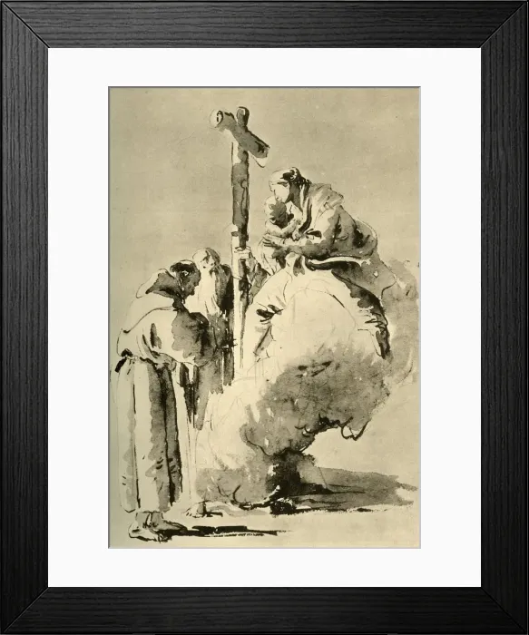 Framed Print : Madonna with two holy Monks, mid 18th century, (1928). Artist: Giovanni Battista Tiepolo Framed Print : Madonna with two holy Monks, mid 18th century, (1928). Artist: Giovanni Battista Tiepolo