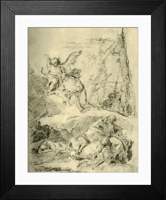 Framed Print : Christ on the Mount of Olives, mid 18th century, (1928). Artist: Giovanni Battista Tiepolo Framed Print : Christ on the Mount of Olives, mid 18th century, (1928). Artist: Giovanni Battista Tiepolo