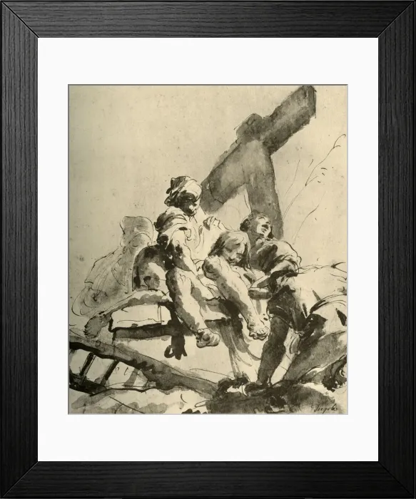 Framed Print : Descent from the Cross, mid 18th century, (1928). Artist: Giovanni Battista Tiepolo Framed Print : Descent from the Cross, mid 18th century, (1928). Artist: Giovanni Battista Tiepolo