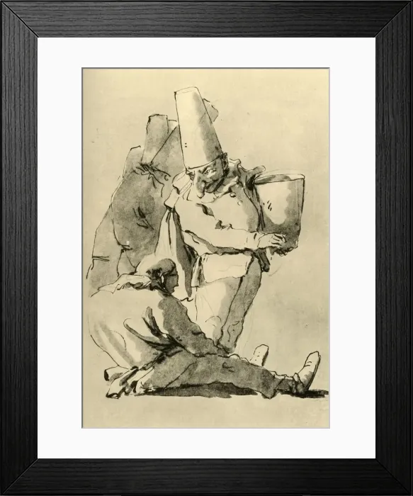 Framed Print : Pulcinelli, mid 18th century, (1928). Artist: Giovanni Battista Tiepolo Framed Print : Pulcinelli, mid 18th century, (1928). Artist: Giovanni Battista Tiepolo
