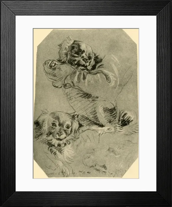 Framed Print : Bologna Dogs, 1751-1752, (1928). Artist: Giovanni Battista Tiepolo Framed Print : Bologna Dogs, 1751-1752, (1928). Artist: Giovanni Battista Tiepolo