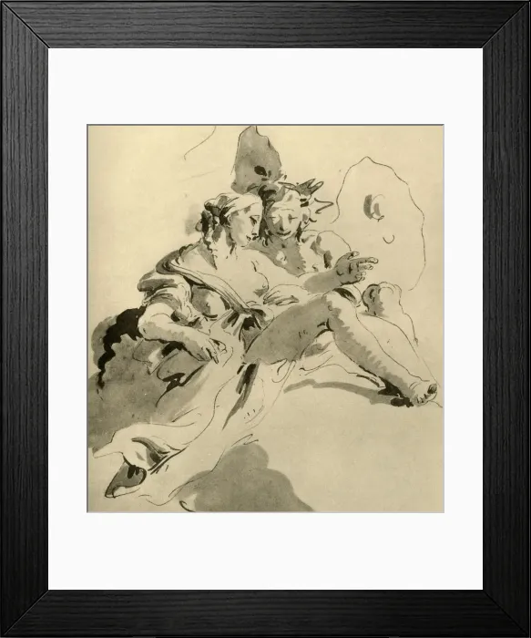 Framed Print : Zephyr and Flora, mid 18th century, (1928). Artist: Giovanni Battista Tiepolo Framed Print : Zephyr and Flora, mid 18th century, (1928). Artist: Giovanni Battista Tiepolo