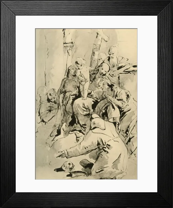 Framed Print : Madonna with Saints, mid 18th century, (1928). Artist: Giovanni Battista Tiepolo Framed Print : Madonna with Saints, mid 18th century, (1928). Artist: Giovanni Battista Tiepolo