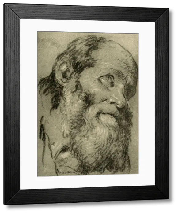 Framed Print : Head of an Old Man, c1755, (1928). Artist: Giovanni Battista Tiepolo Framed Print : Head of an Old Man, c1755, (1928). Artist: Giovanni Battista Tiepolo