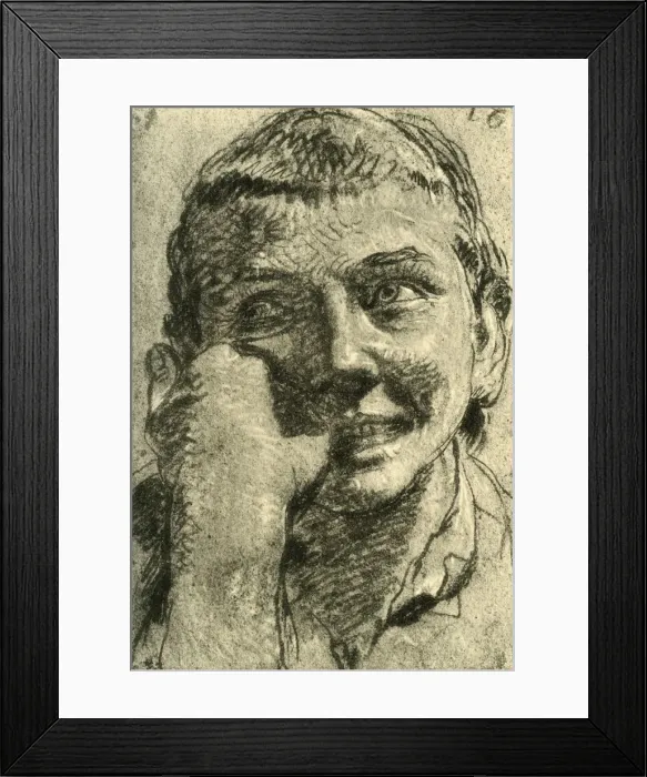 Framed Print : Head of a Laughing Boy, mid 18th century, (1928). Artist: Giovanni Battista Tiepolo Framed Print : Head of a Laughing Boy, mid 18th century, (1928). Artist: Giovanni Battista Tiepolo