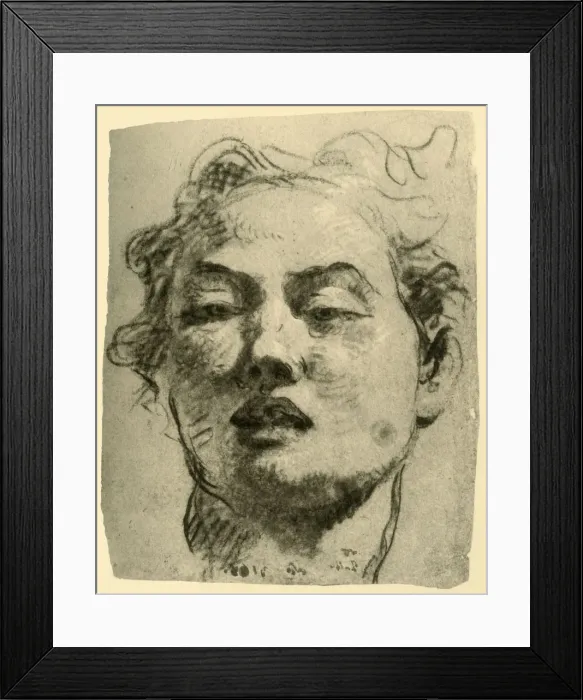 Framed Print : Head of a Youth, mid 18th century, (1928). Artist: Giovanni Battista Tiepolo Framed Print : Head of a Youth, mid 18th century, (1928). Artist: Giovanni Battista Tiepolo