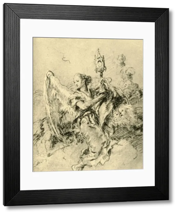 Framed Print : Angel with Monstrance, 1767-1769, (1928). Artist: Giovanni Battista Tiepolo Framed Print : Angel with Monstrance, 1767-1769, (1928). Artist: Giovanni Battista Tiepolo