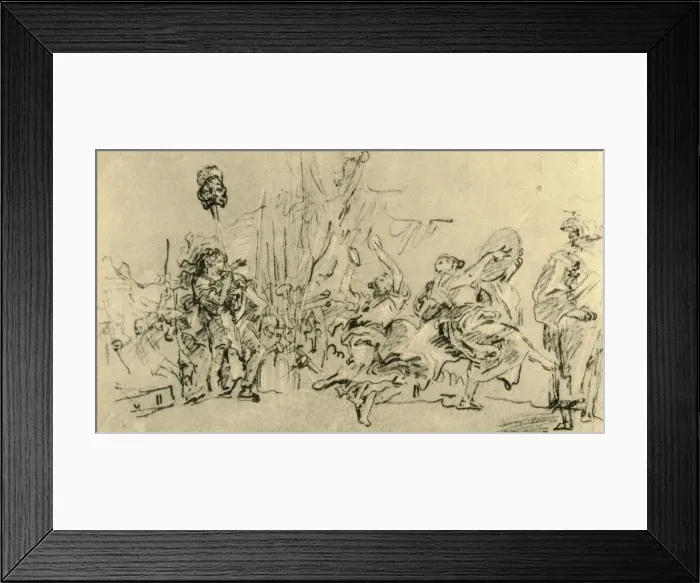Framed Print : The Triumph of David, c1759, (1928). Artist: Giovanni Domenico Tiepolo Framed Print : The Triumph of David, c1759, (1928). Artist: Giovanni Domenico Tiepolo