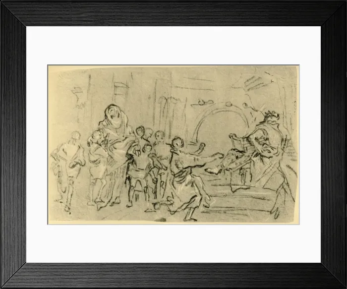 Framed Print : The Mother of the Maccabees before Antiochus, c1759, (1928). Artist: Giovanni Domenico Tiepolo Framed Print : The Mother of the Maccabees before Antiochus, c1759, (1928). Artist: Giovanni Domenico Tiepolo