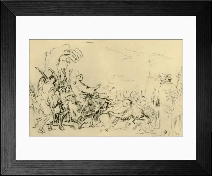 Framed Print : Christs entry into Jerusalem, c1759, (1928). Artist: Giovanni Domenico Tiepolo