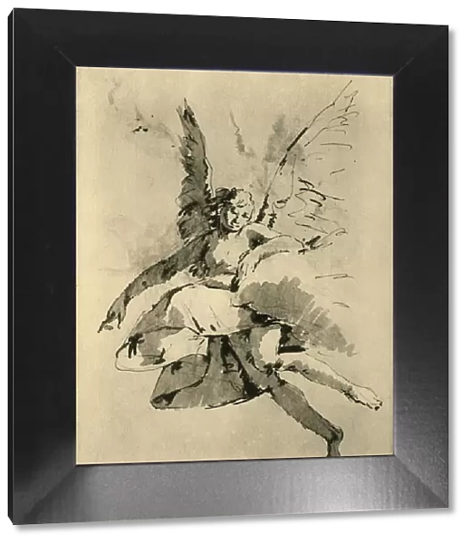 Hovering Angel, 18th century, (1928). Artist: Follower of Tiepolo
