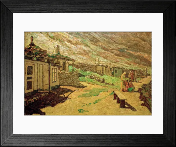 Framed Print : Old village in the Caucasus, 1940. Creator: Vogeler, Heinrich (1872-1942) Framed Print : Old village in the Caucasus, 1940. Creator: Vogeler, Heinrich (1872-1942)